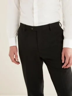 Black Regular Fit Essential Suit Trousers