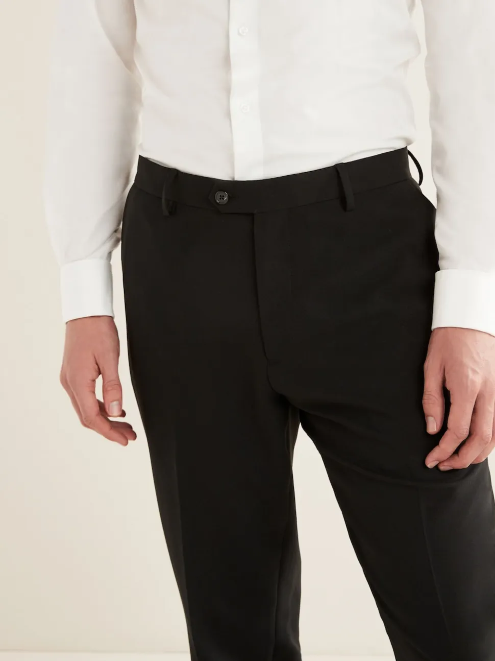 Black Regular Fit Essential Suit Trousers