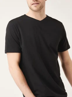 Black Regular Fit Essential V-Neck T-Shirt