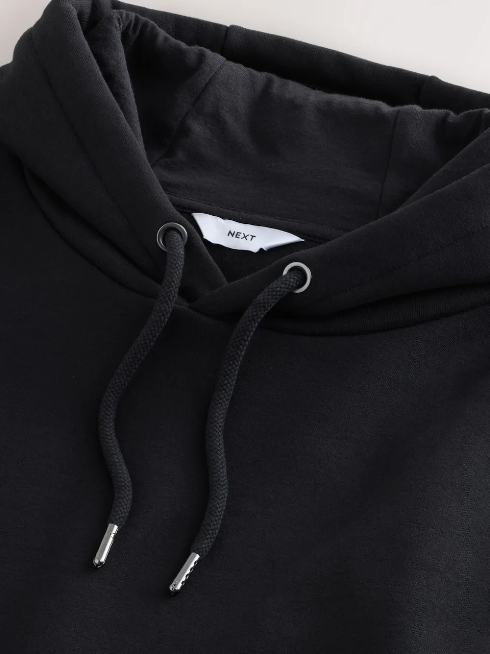 Black Regular Fit Heavyweight Cotton Rich Jersey Hoodie