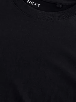 Black Regular Fit Long Sleeve Crew Neck T-Shirt