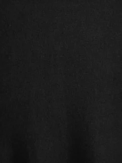 Black Regular Fit Pure Cotton Crew Jumper