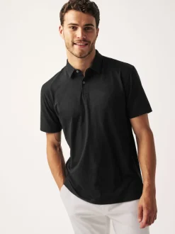 Black Regular Fit Short Sleeve Polo Shirt