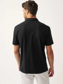 Black Regular Fit Short Sleeve Polo Shirt
