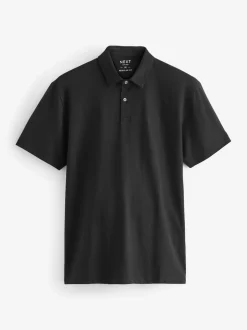 Black Regular Fit Short Sleeve Polo Shirt