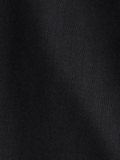 Black Regular Fit Signature Nova Fides 100% Italian Wool Tuxedo Suit Trousers