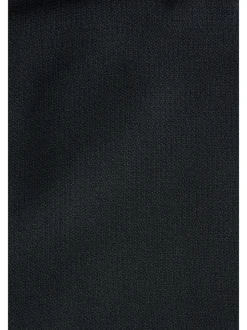 Black Regular Fit Smart Textured Trousers With Stretch Waistband