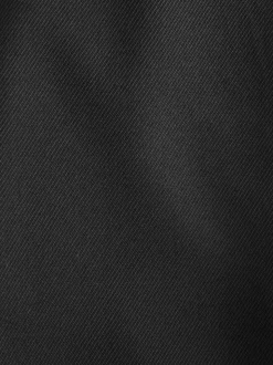 Black Regular Fit Smart Tuxedo Trousers With Velvet Side Tape Detail