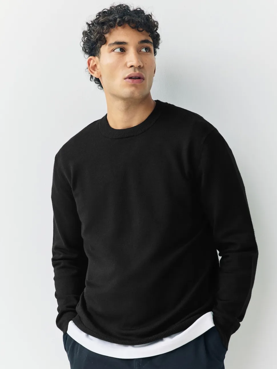 Black Regular Fit Soft Touch Crew Neck Jumpers 2 Pack