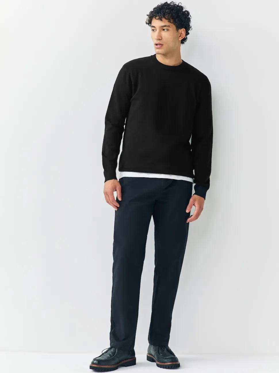 Black Regular Fit Soft Touch Crew Neck Jumpers 2 Pack