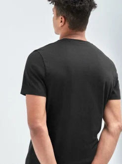 Black Regular Fit Stag T-Shirt