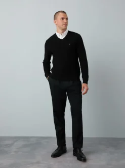 Black Regular Fit Textured Oxford Mock Shirt Jumper