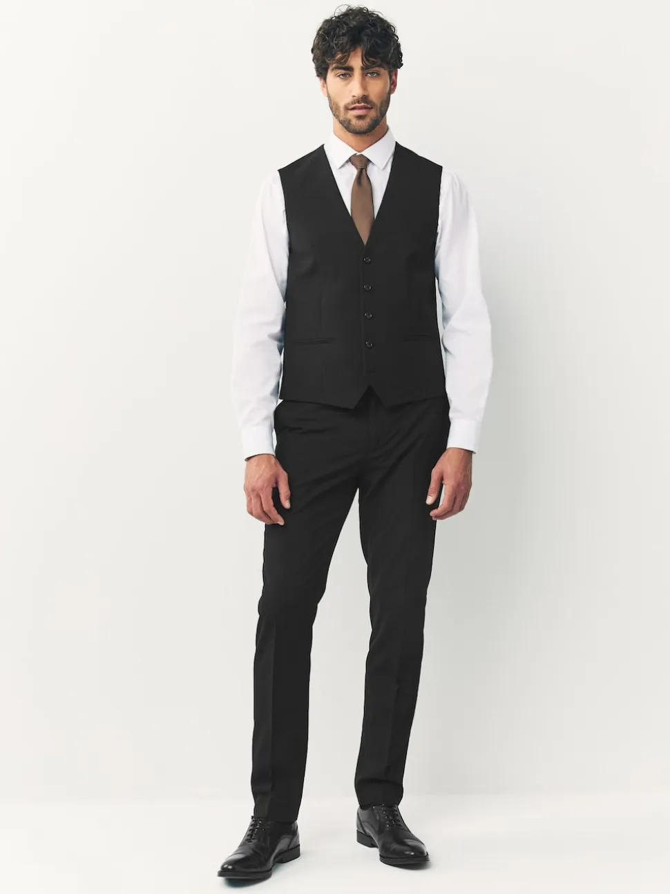 Black Regular Fit Waistcoat