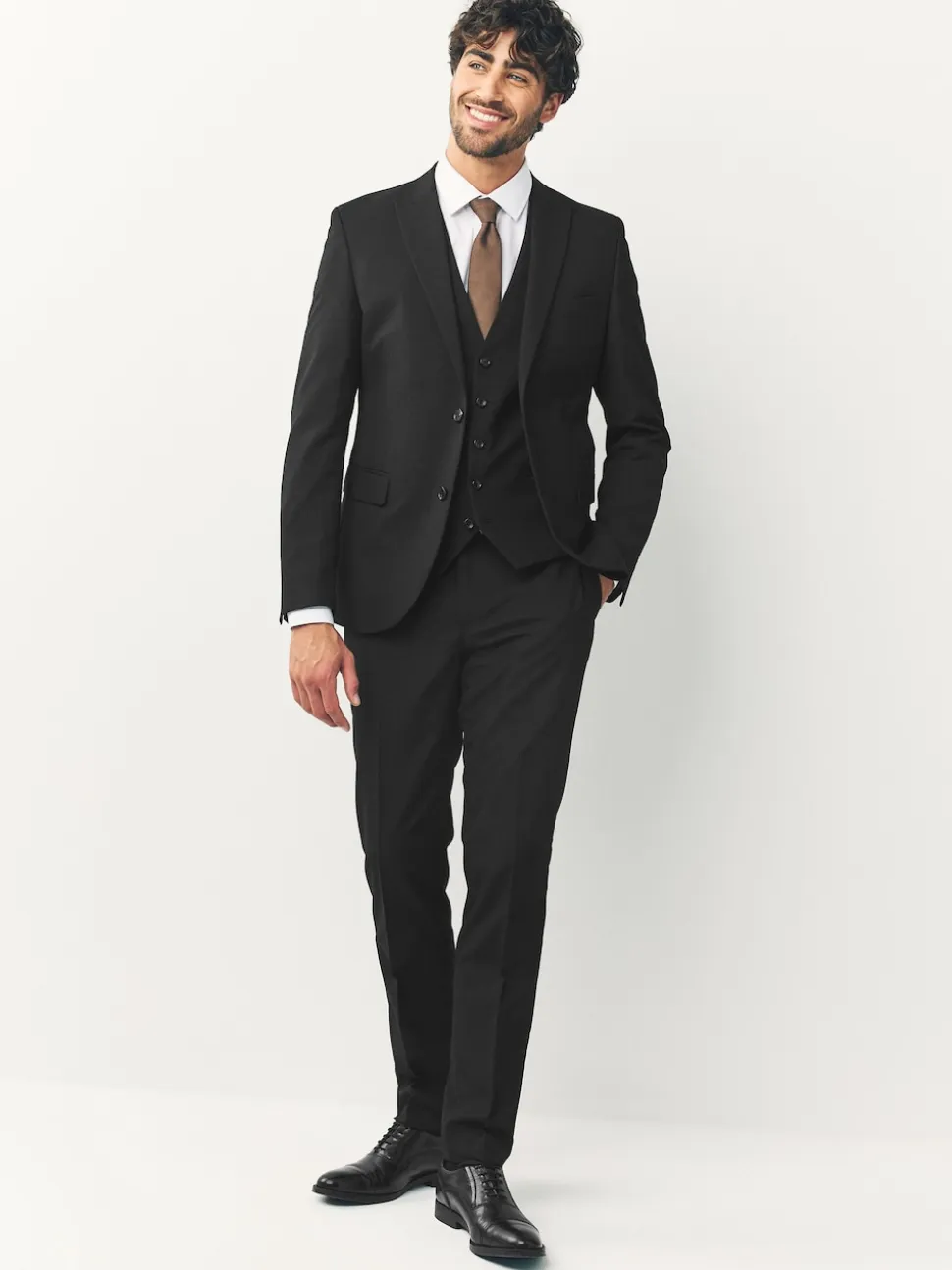 Black Regular Fit Waistcoat