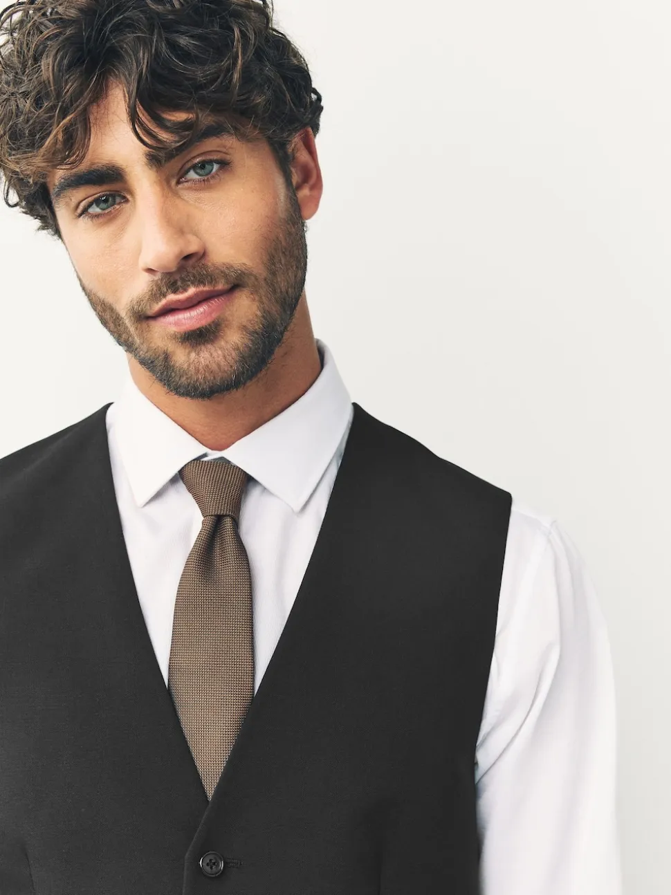 Black Regular Fit Waistcoat