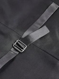 Black Regular Fit Waistcoat