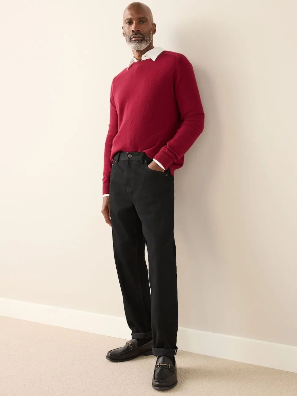 Black Regular Tapered Fit Signature Selvedge Denim Jeans