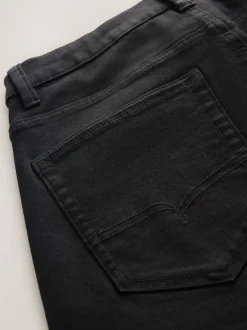 Black Regular Tapered Fit Motionflex Jeans