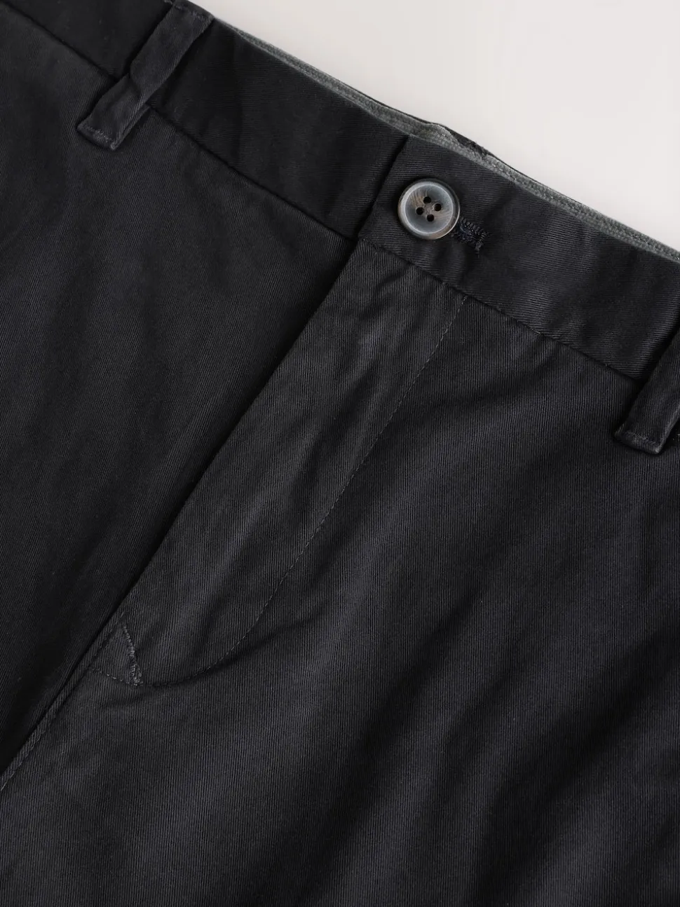 Black Regular Tapered Fit Stretch Chinos Trousers