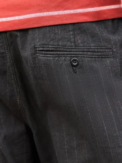 Black Relax Tapered Fit Twin Pleat Heritage Cotton Rich Trousers