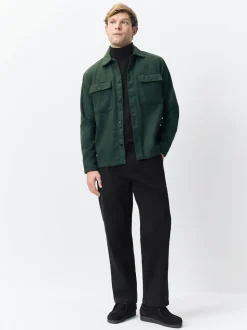 Black Relaxed Fit Authentic Cotton Rich Stretch Trousers