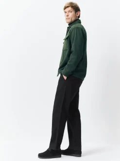 Black Relaxed Fit Authentic Cotton Rich Stretch Trousers