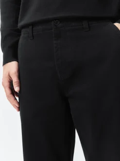 Black Relaxed Fit Authentic Cotton Rich Stretch Trousers