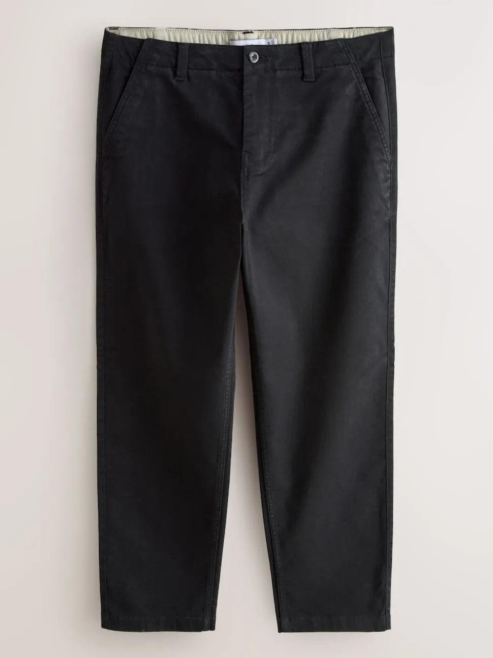 Black Relaxed Fit Authentic Cotton Rich Stretch Trousers