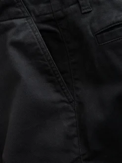 Black Relaxed Fit Authentic Cotton Rich Stretch Trousers