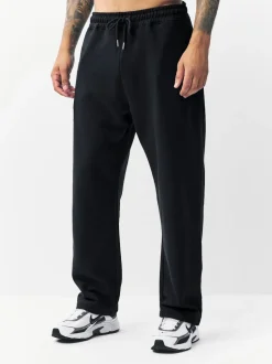 Black Relaxed Fit Brushback Heavyweight Joggers