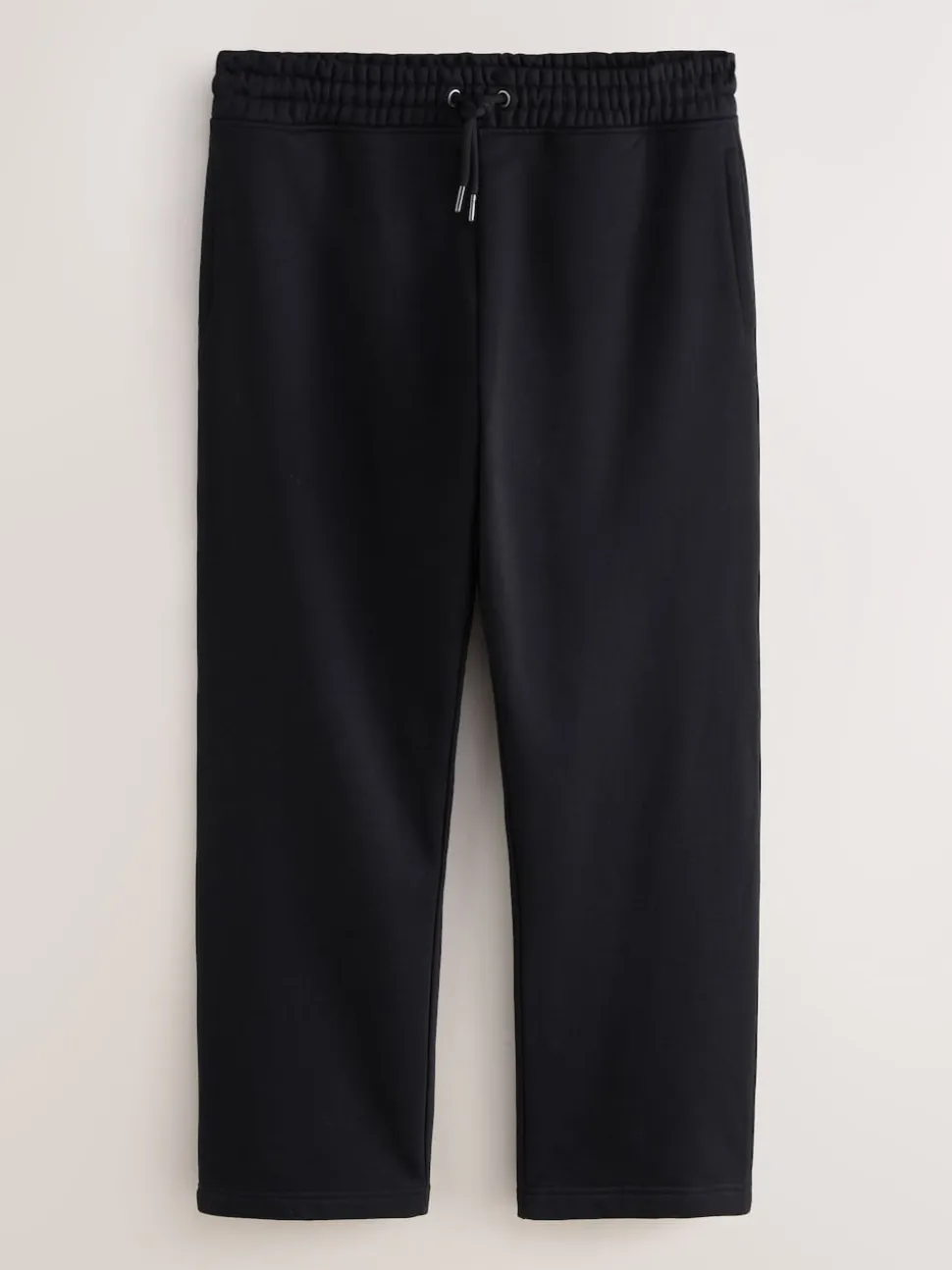 Black Relaxed Fit Brushback Heavyweight Joggers