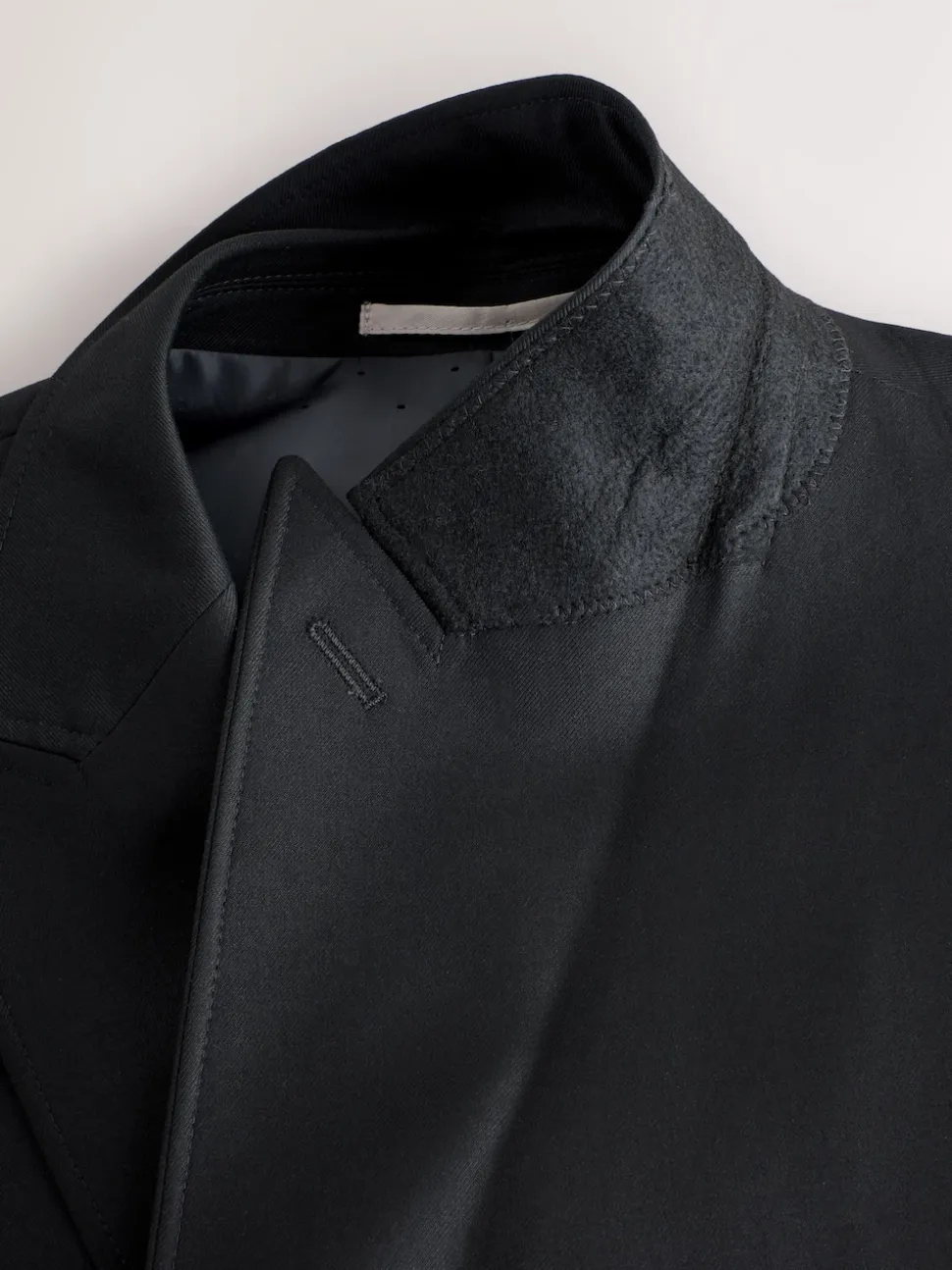 Black Relaxed Fit Double Breasted Tuxedo Suit Jacket