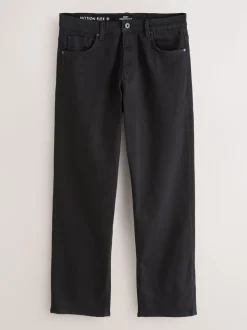 Black Relaxed Fit Motionflex Jeans