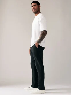 Black Relaxed Fit Stretch Chinos Trousers