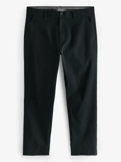 Black Relaxed Fit Stretch Chinos Trousers