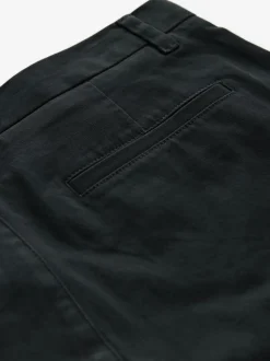 Black Relaxed Fit Stretch Chinos Trousers