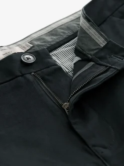 Black Relaxed Fit Stretch Chinos Trousers