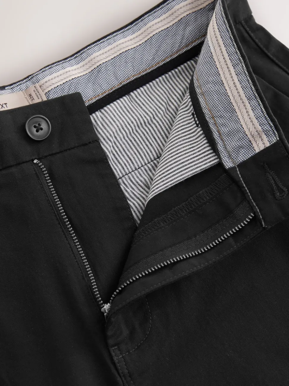 Black Relaxed Fit Stretch Chinos Shorts