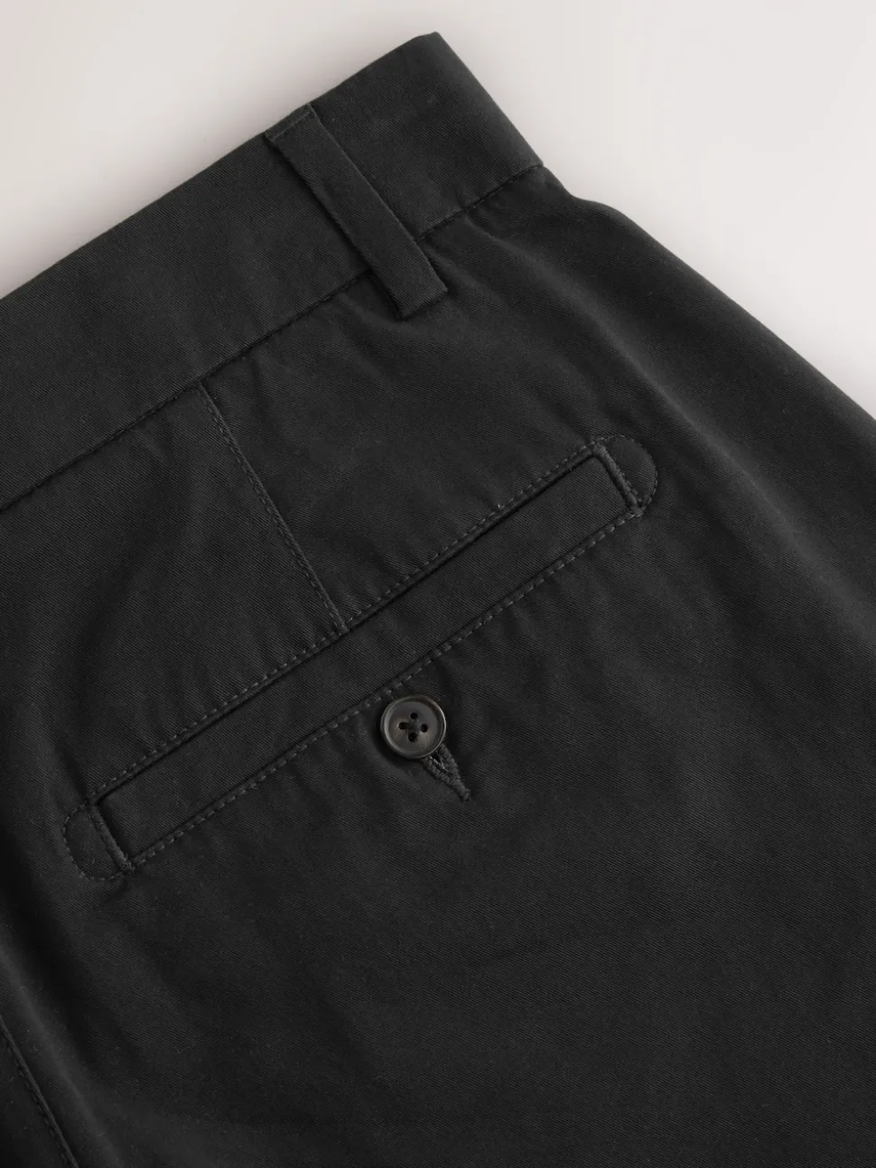 Black Relaxed Fit Stretch Chinos Shorts