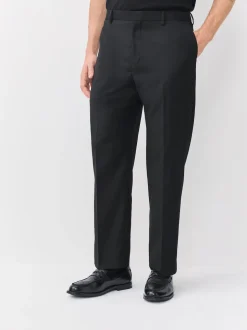 Black Relaxed Fit Tuxedo Trousers