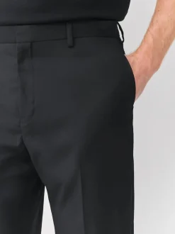 Black Relaxed Fit Tuxedo Trousers