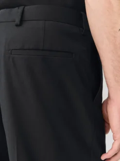 Black Relaxed Fit Tuxedo Trousers