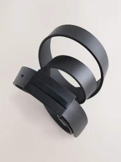 Black Reversible Plaque Belt