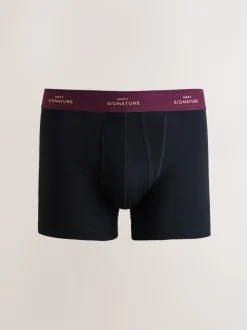 Black Rich Colour Waistband 4 pack Signature A-Fronts Boxers