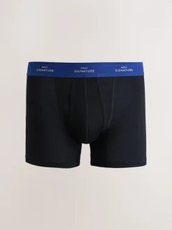 Black Rich Colour Waistband 4 pack Signature A-Fronts Boxers