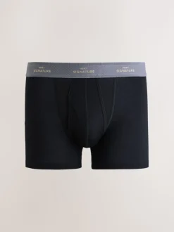 Black Rich Colour Waistband 4 pack Signature A-Fronts Boxers