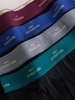 Black Rich Colour Waistband 4 pack Signature A-Fronts Boxers