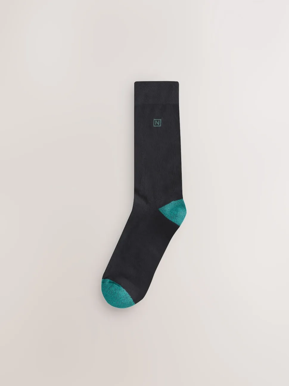 Black Rich Heel Cushioned Sole Comfort Socks