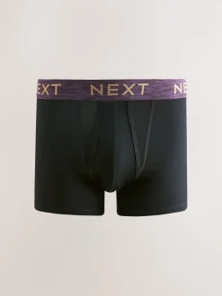 Black Rich Marl Waistband A-Front Boxers 10 Pack