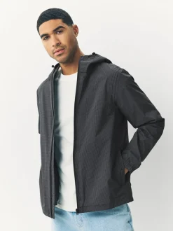 Black Ripstop DryTech Lightweight Waterproof Packable Jacket